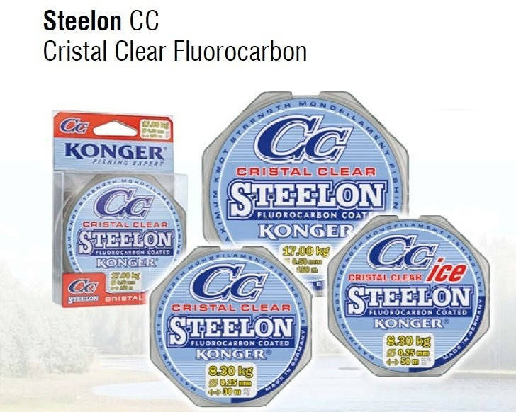 

Волосінь Konger STEELON ICE CRISTAL CLEAR FLUOROCARBON COATED 50м 0.22