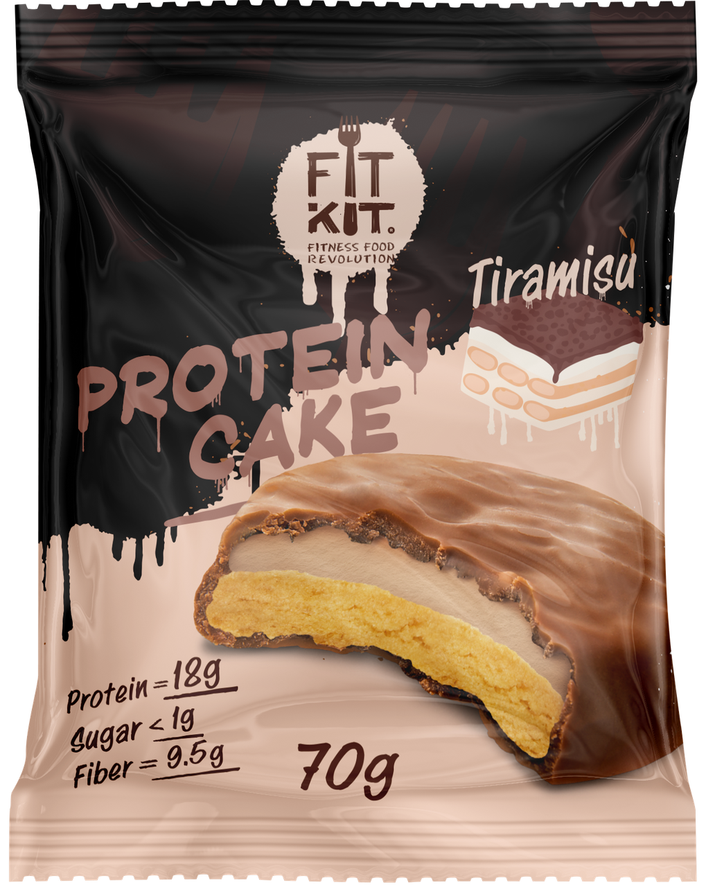 

Протеиновое печенье Souffle Fit Kit Тирамису (70 грамм)