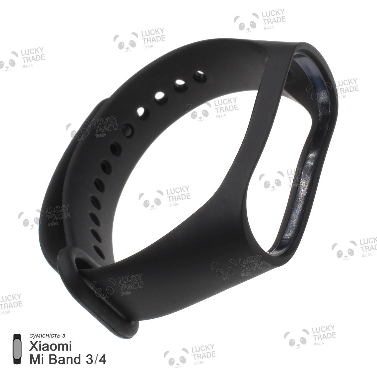 

Ремешок Xiaomi Mi Band 4 / 3 силиконовый однотонный браслет для фитнес-трекера Черный [1706]