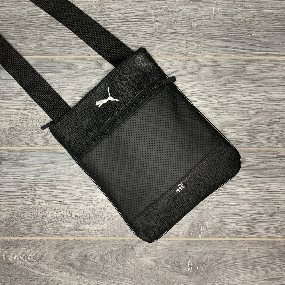 

Мужская сумка через плечо Puma черная вместительная барсетка (мессенджер) Пума, Черный