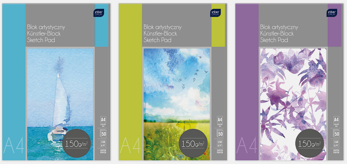 

Блок премиум бумаги для акварели А4, Interdruk