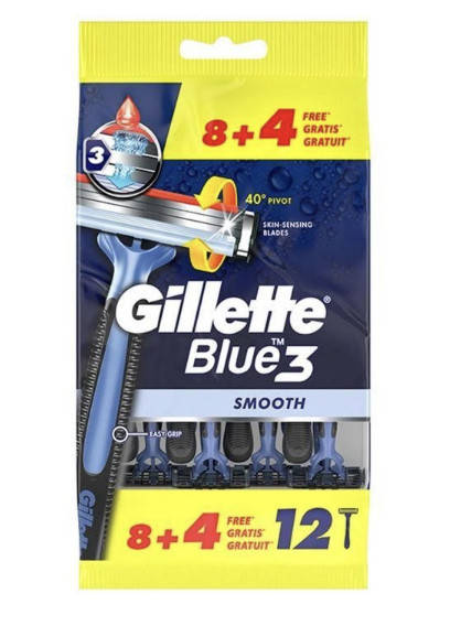 

Станок Gillette Blue 3, 12шт, Синий