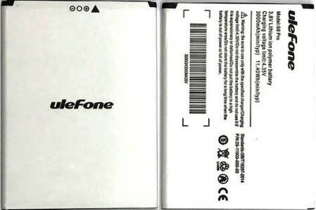 

Аккумулятор для мобильного телефона Ulefone S8/S8 Pro, (Li-ion 3.8V 3000mAh)