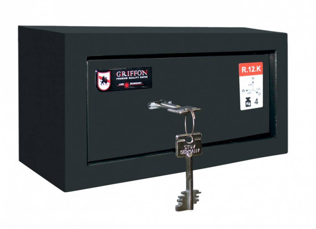 

Сейф мебельный Griffon R.12.K (ВxШxГ:125x240x135), сейф для дома, сейф для денег, сейф для офиса, сейф в авто, Темно-серый