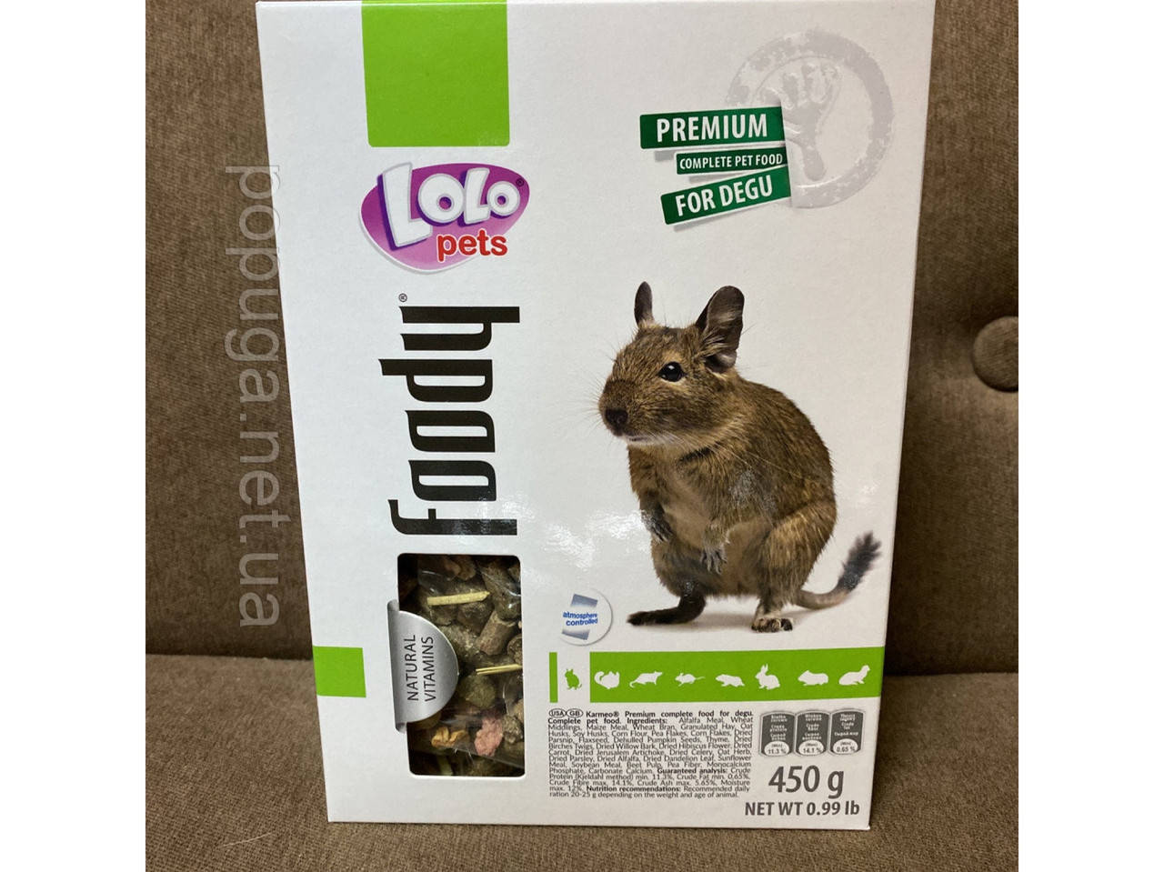 

LoLo Pets for Degu Полнорационный корм для дегу, 450 г