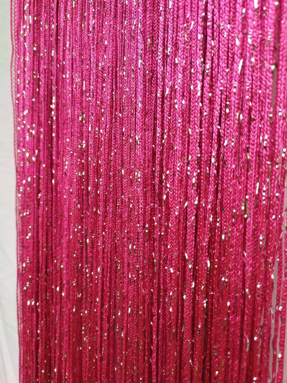 

Шторы нити кисея с люрексом однотонные № 20 малиновый 3 м на 2.8 м более 50-ти расцветок