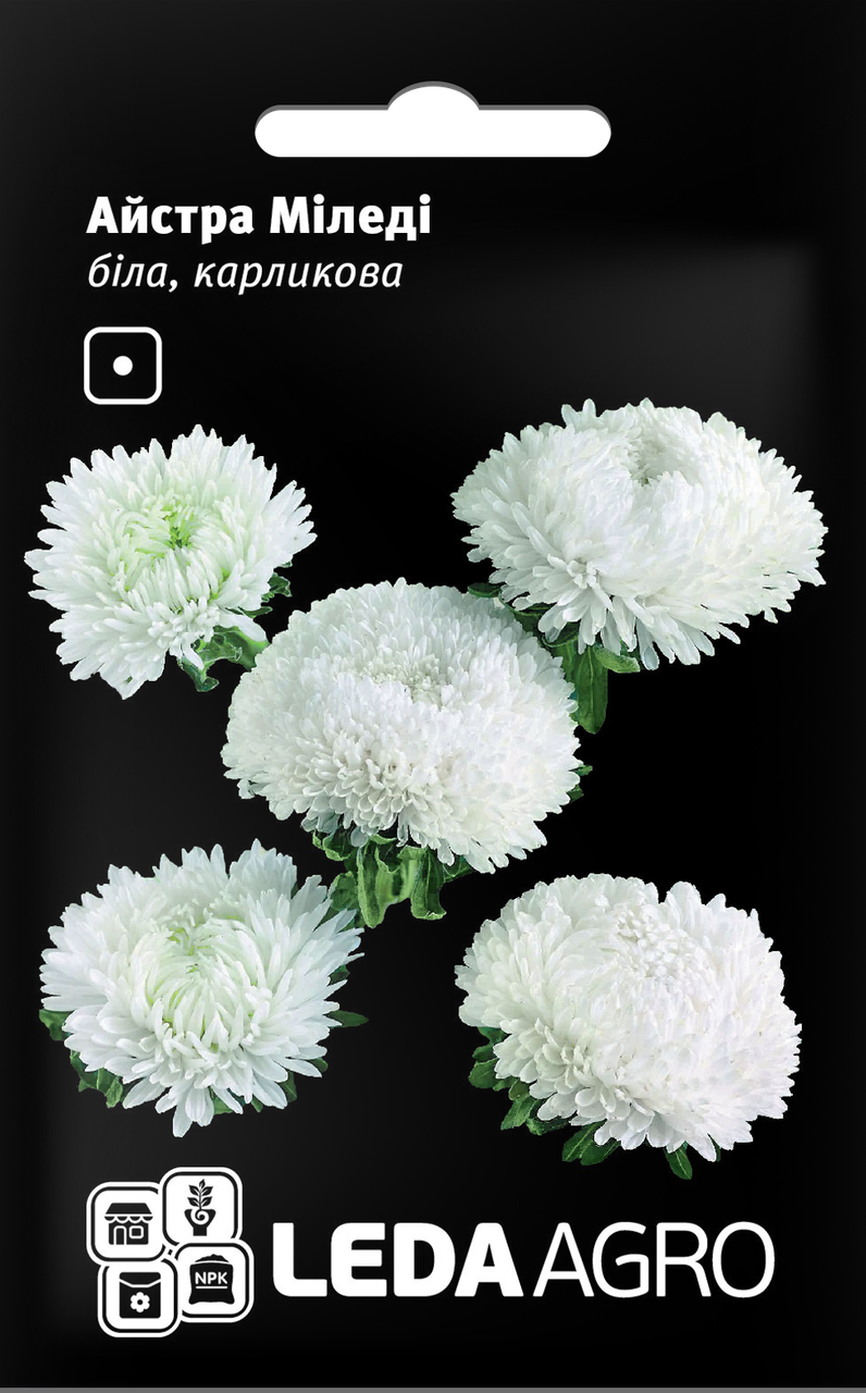 

Семена Астра карликовая Миледи белая 0,2г LEDAAGRO
