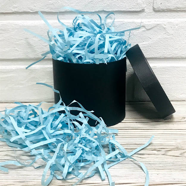 

ОПТ 500 грамм Бумажный наполнитель для коробок 4мм Небесный, Голубой