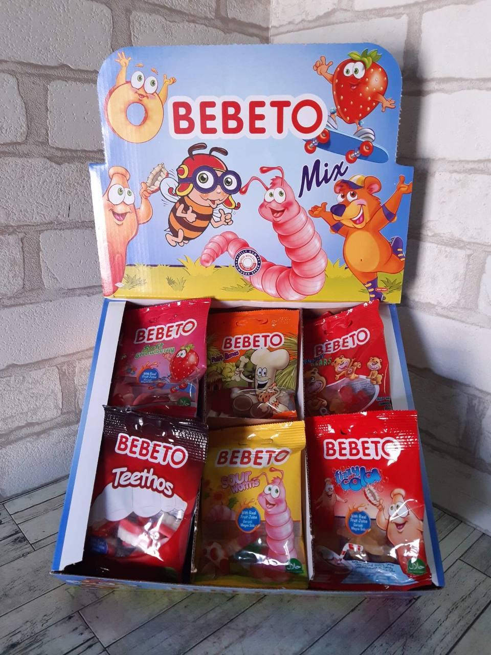 

BEBETO жевательный мармелад ассорти 6 разных вкусов 36 шт