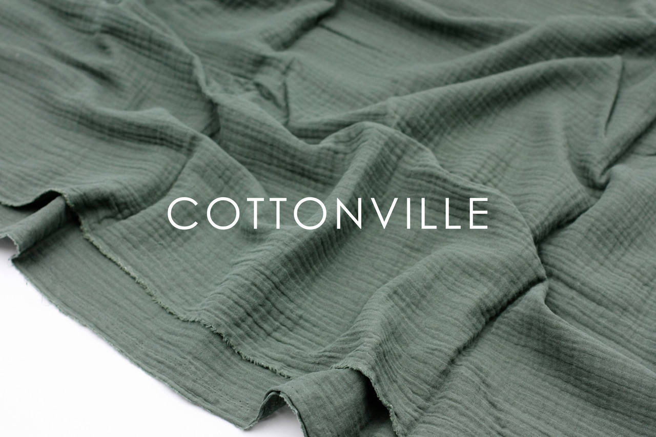 

Муслин 4-слойный Бутылочный холодный зелёный 135 см