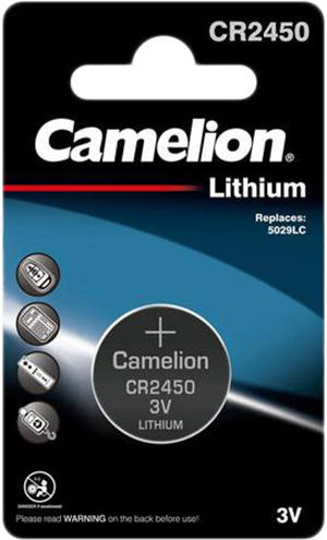 

Батарейка Camelion CR 2450 3V литиевая 1шт на блистере