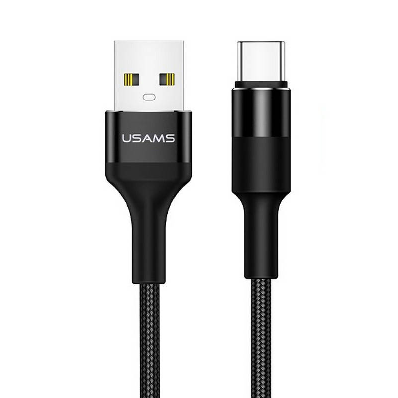 

Кабель синхронизации Usams USB Type-C 1.2m 2A нейлоновый черный (US-SJ221-BL)