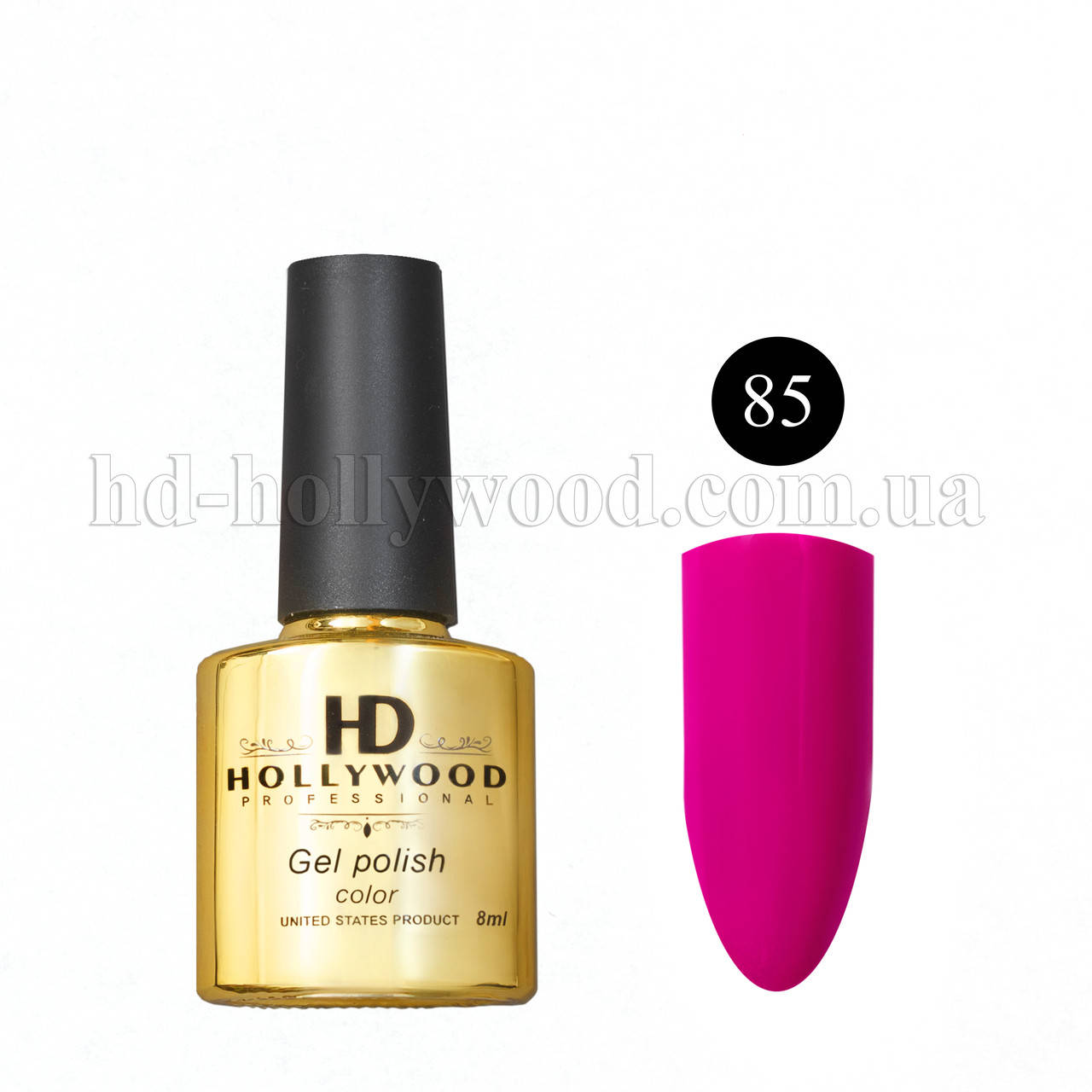 

Гель лак 85 Розовый Темный Плотный HD Hollywood 8 ml