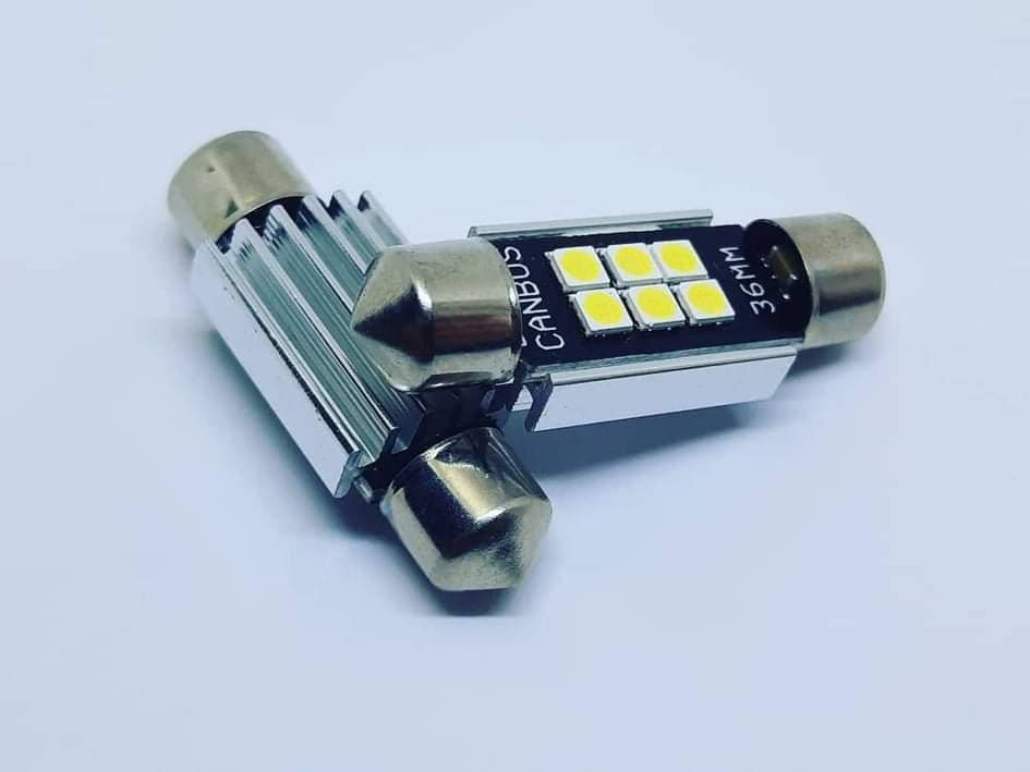

Лампа SV8,5(C5W, C10W)AC 12V LED 6х3030 white 36mm обманка