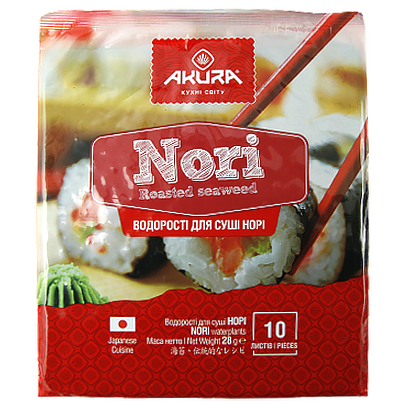 

Листя Норі Акура сухі Akura 28g 10шт/уп (Код : 00-00006398)