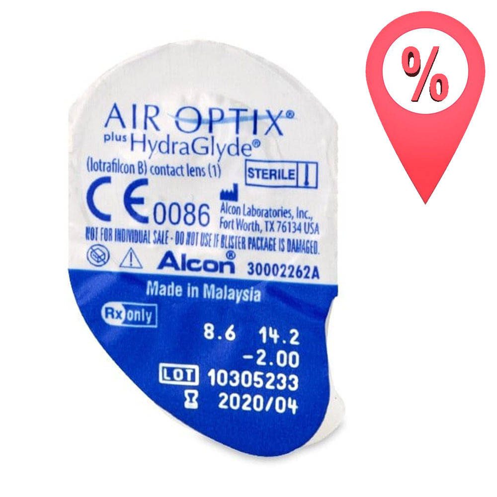 

Контактные линзы Air Optix plus HydraGlyde 1 шт (Aqua New)