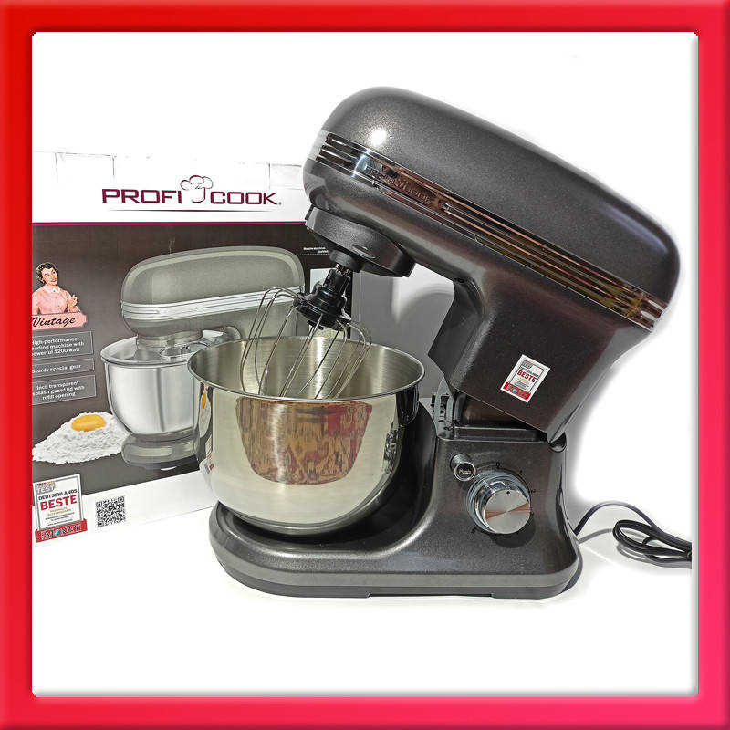 

Кухонный комбайн, планетарный миксер, тестомес PROFI COOK PC-KM 1197 Gray (metal корпус, 1200Вт, 5л, Германия)