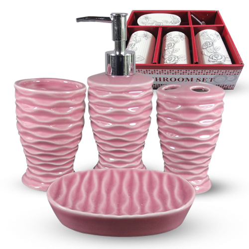 

Набор аксессуаров для ванной комнаты 4 пр. Классика однотон