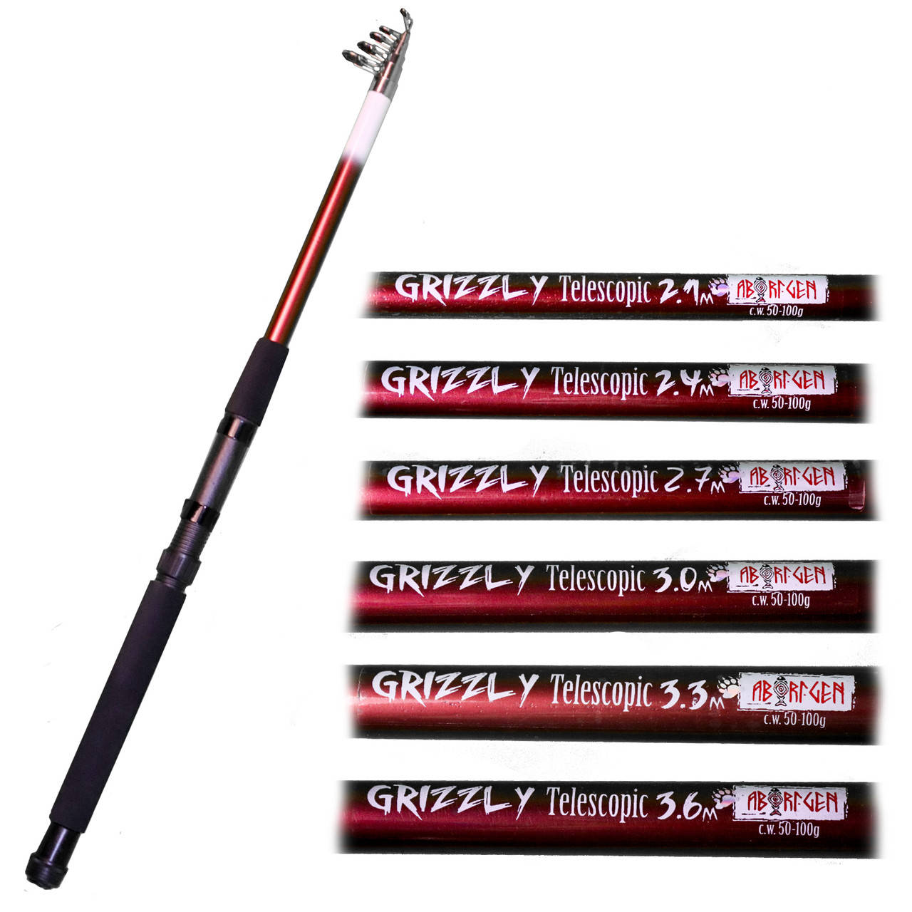 

Вудлище Grizzly Telescopic 3.30м 50-100г