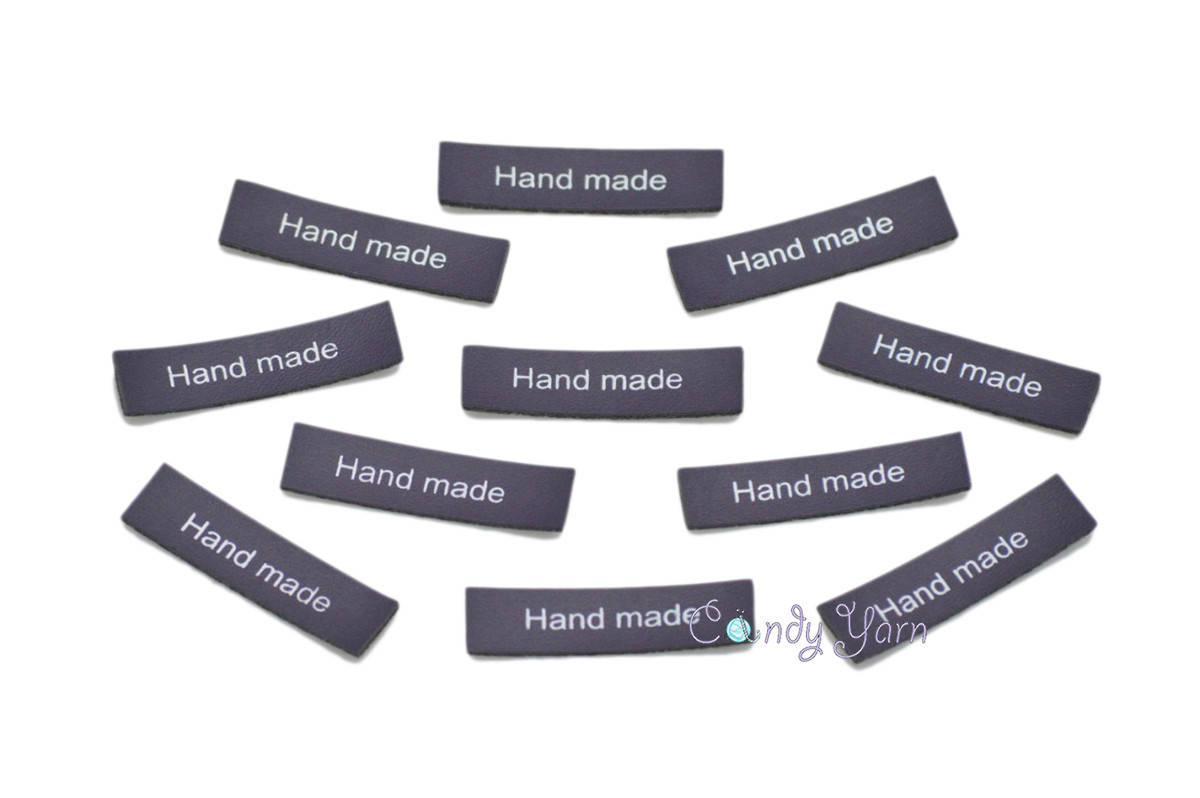 

Бирка-нашивка Hande Made, 1*4см,фиолет