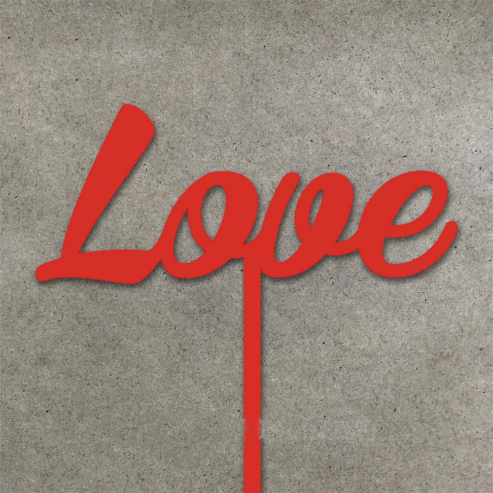 

Топер для кондитерських виробів Love Червоний 2