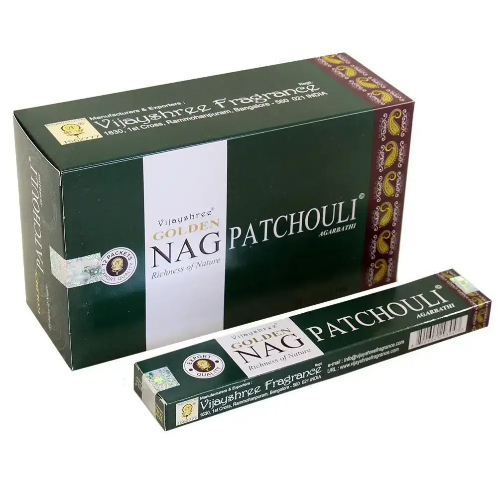 

Аромапалочки Голден Наг Пачули (Golden Nag Patchouli, Vijayshree), 15 грамм