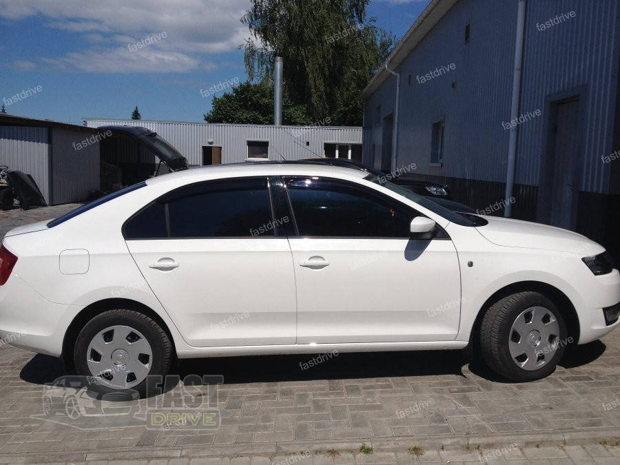 

ДЕФЛЕКТОРЫ ОКОН, ВЕТРОВИКИ SKODA RAPID 2012- COBRA