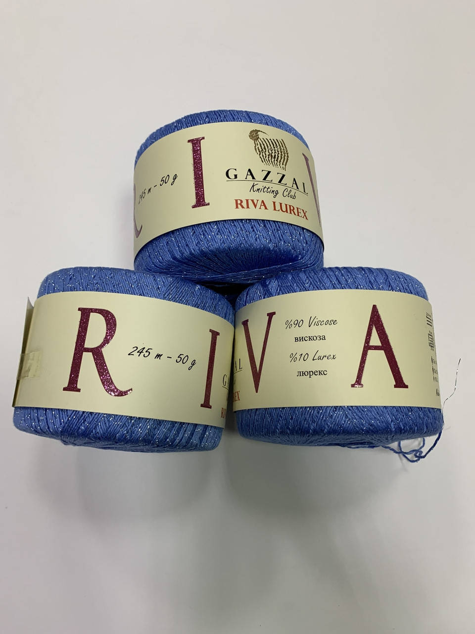 

Турецкая Пряжа Gazzal Riva lurex 90% viscose 10% lurex