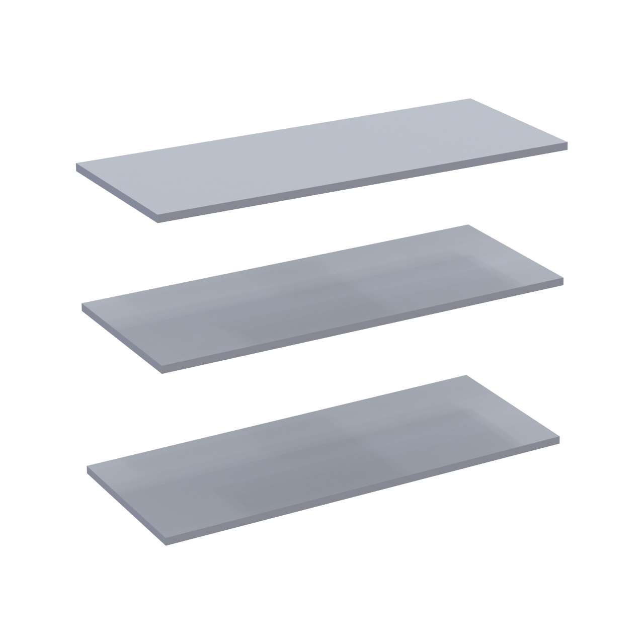 Полиця для одягу Doros Promo Сірий 3шт. 86.7х35х1.6 (80737769) 2