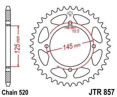 

JT ЗАДНЯЯ ЗВЕЗДА 857 45 YAMAHA XT 600E '90-03, XT 660Z TENERE '91-00 (JTR857.45ZBK)*/85745JTZBK