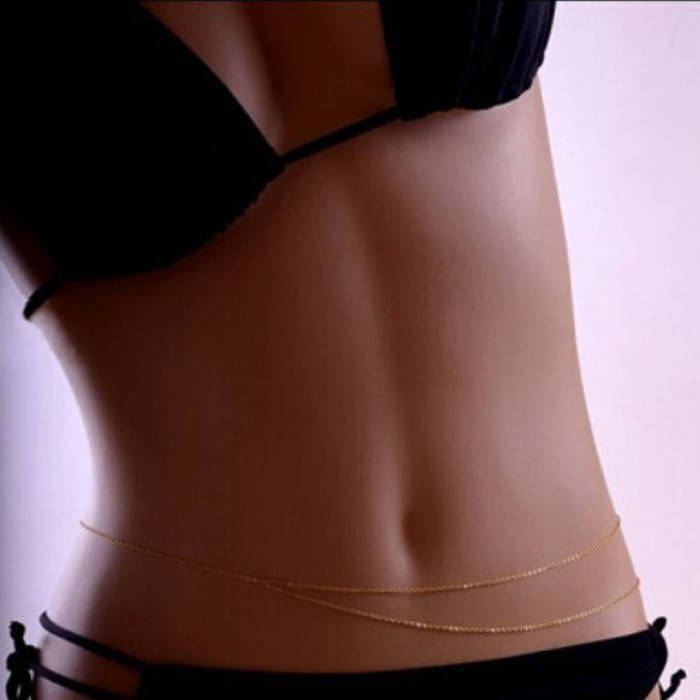 

Бодичейн цепочка на талию двойная модная