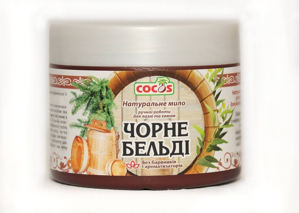 

Натуральное мыло для бани и хаммам Черное бельди, Черное мыло для бани, 300гр ТМ Cocos