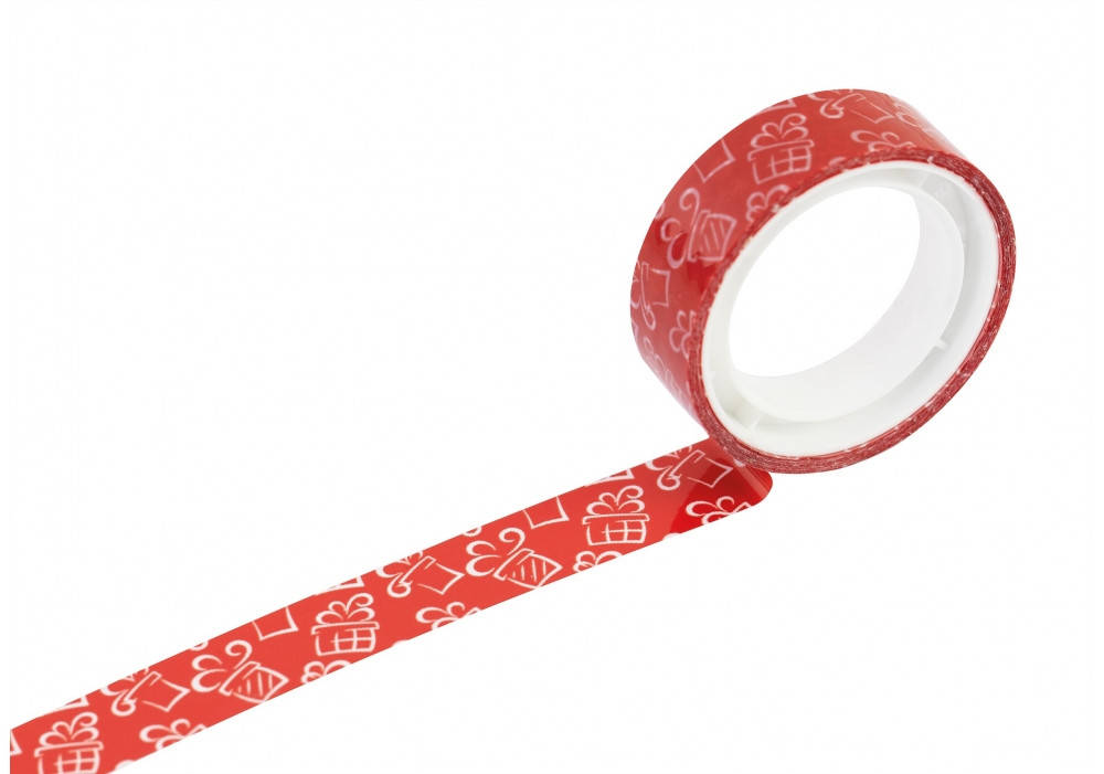 

Лента декоративная с печатью "Подарки", ширина 12 мм, длина 5 м