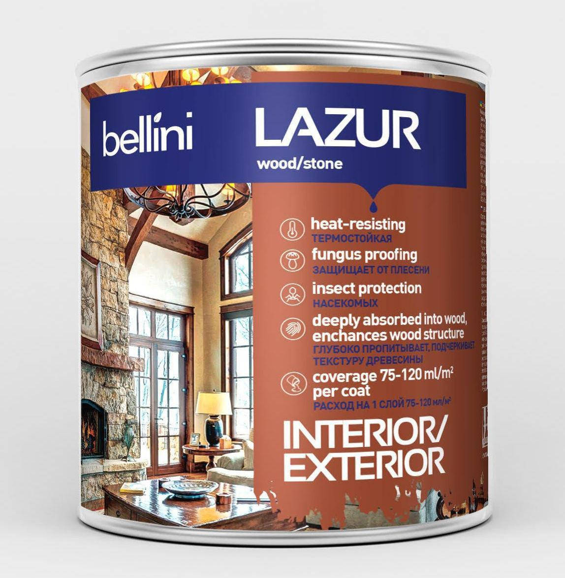 

Лак Лазурь "BELLINI" 0,75кг (Каштан)