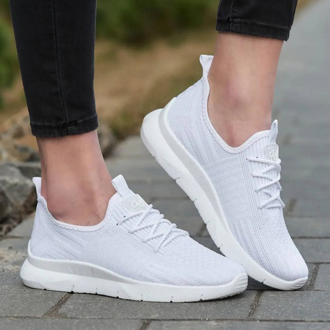 

Кроссовки летние женские белого цвета (Нс-593б), Белый