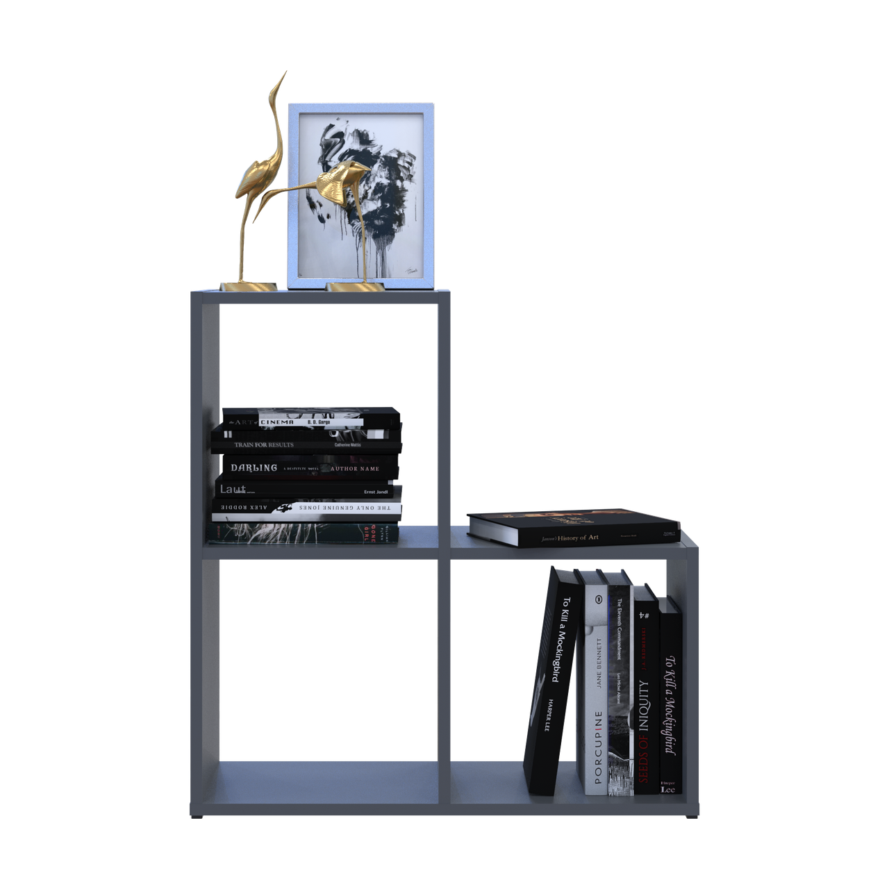 Стелаж Doros Степ 2х2 Графіт відкритий 69х28.8х71.4 (41516157) 3