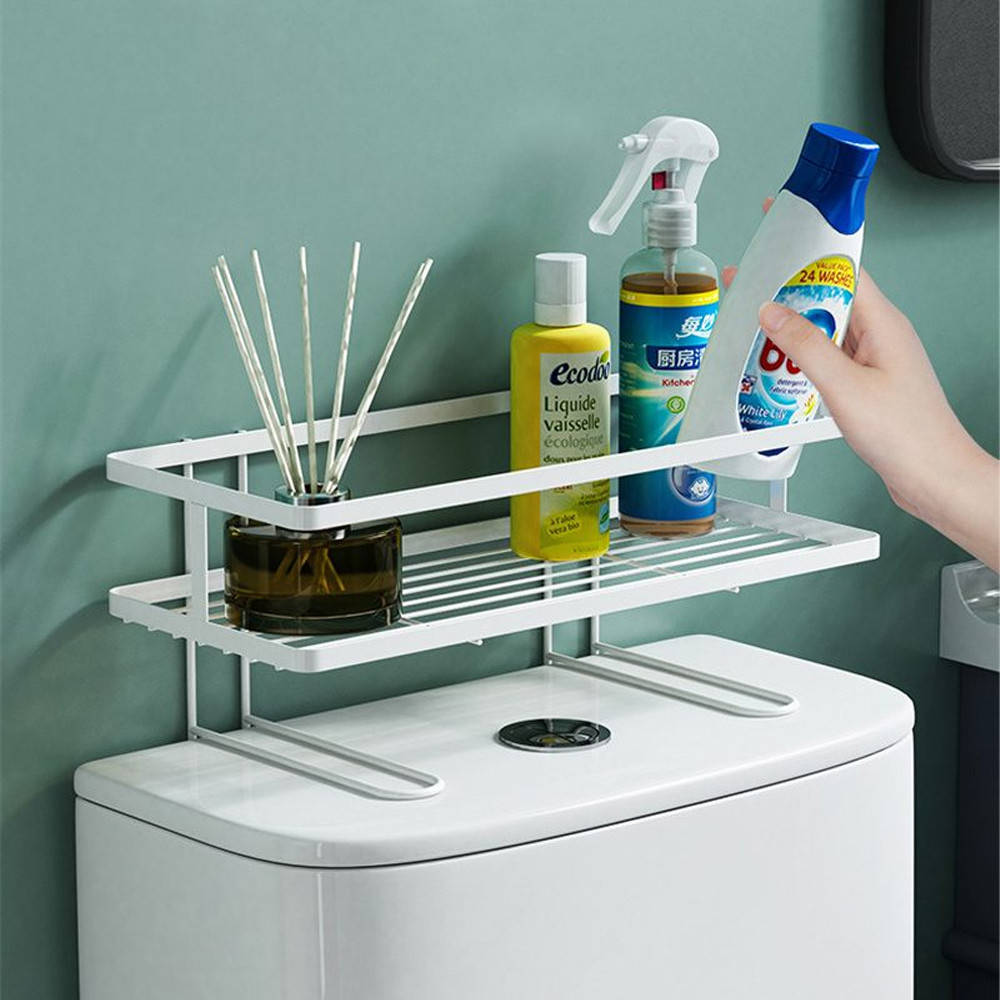 

Полка стойка 15х34х7 см для ванной над унитазом / Металическая полочка в ванную