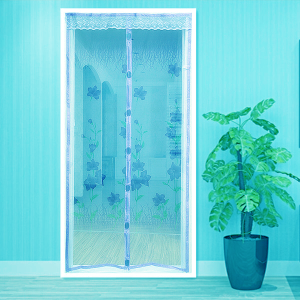 

Дверная антимоскитная шторка на магнитах Голубой Ажур