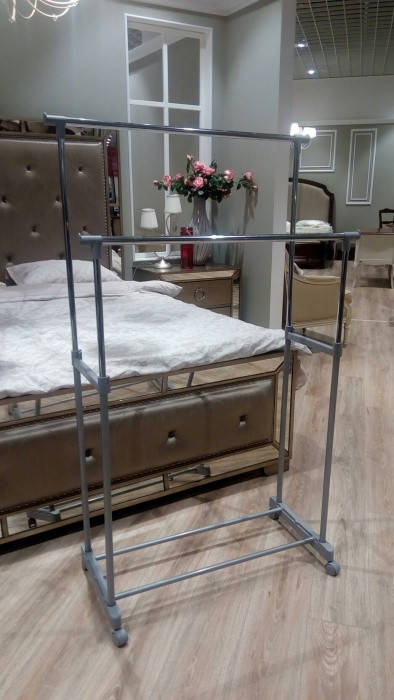 

Стойка вешалка напольная двойная на колесиках SG-0125-CB, Черный