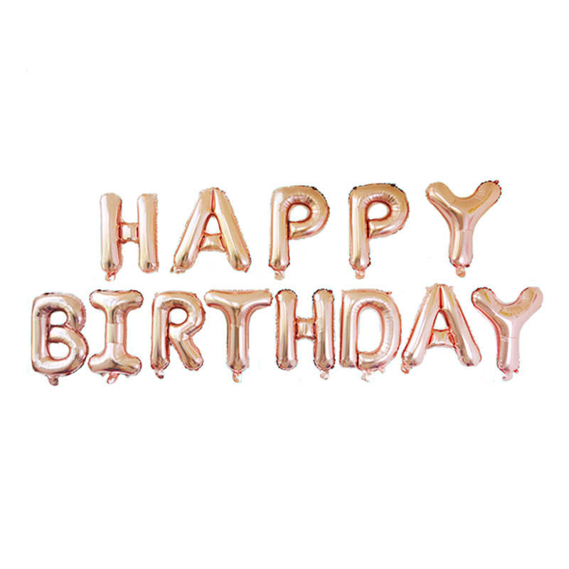 

Шары фольгированные надпись "Happy Birthday" РОЗОВОЕ ЗОЛОТО 16 дюймов ( 40 см )