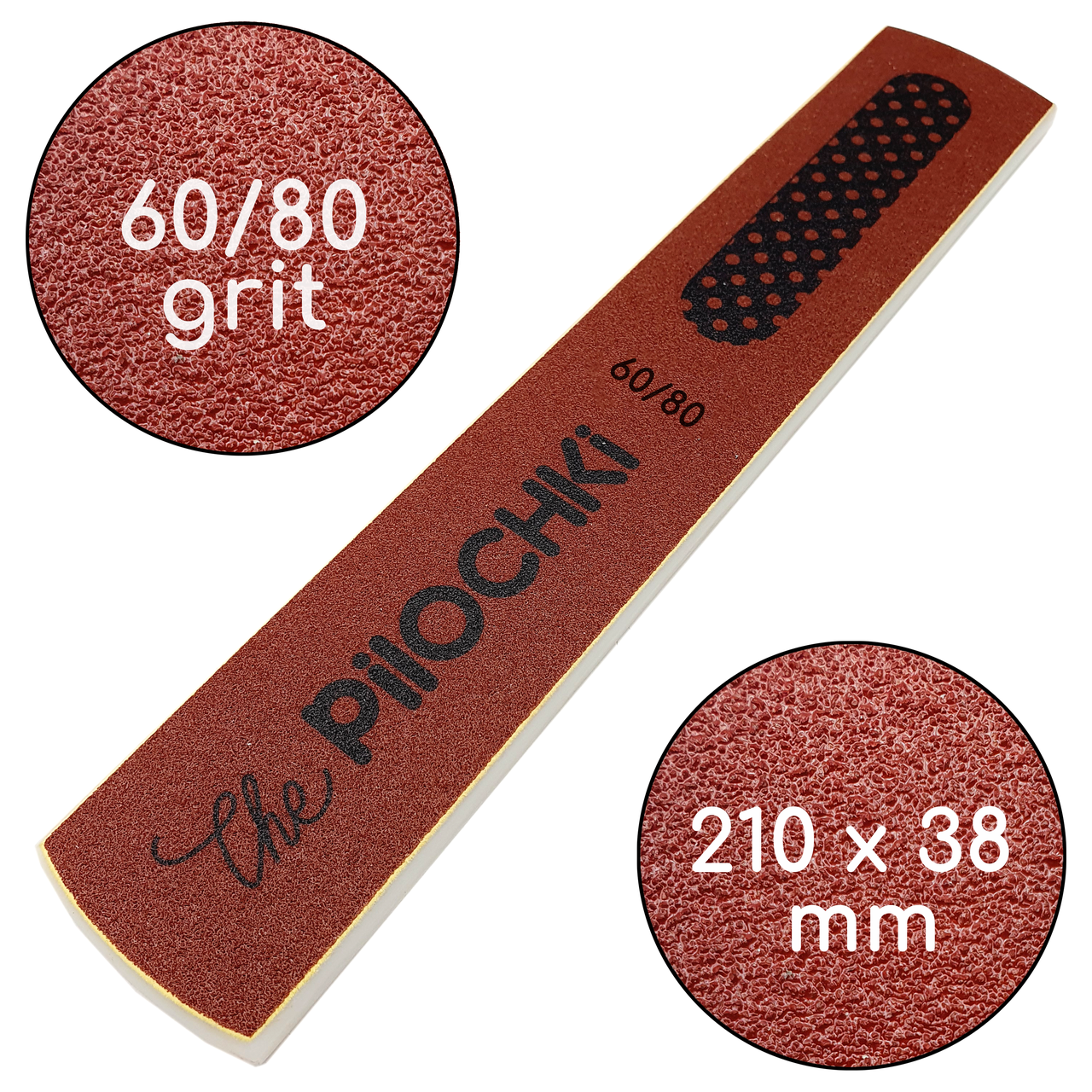 

Тёрка для пяток 60/80 грит Ровная Бордовая ThePilochki