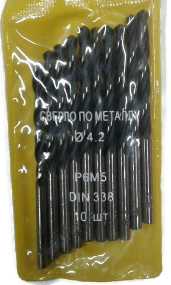 

4,2х43х75 10шт сверла по металлу Werk HSS-R