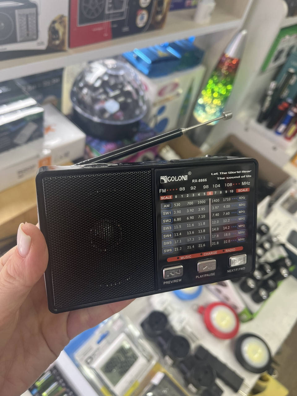 

Радио GOLON RX-8866 ( Фонарь, USB) черный