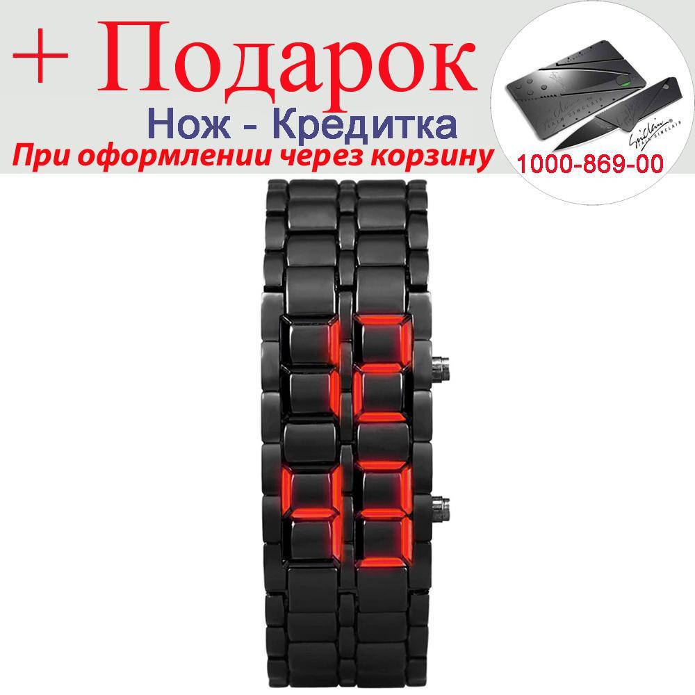 

Часы Samurai светодиодные Черный с красным