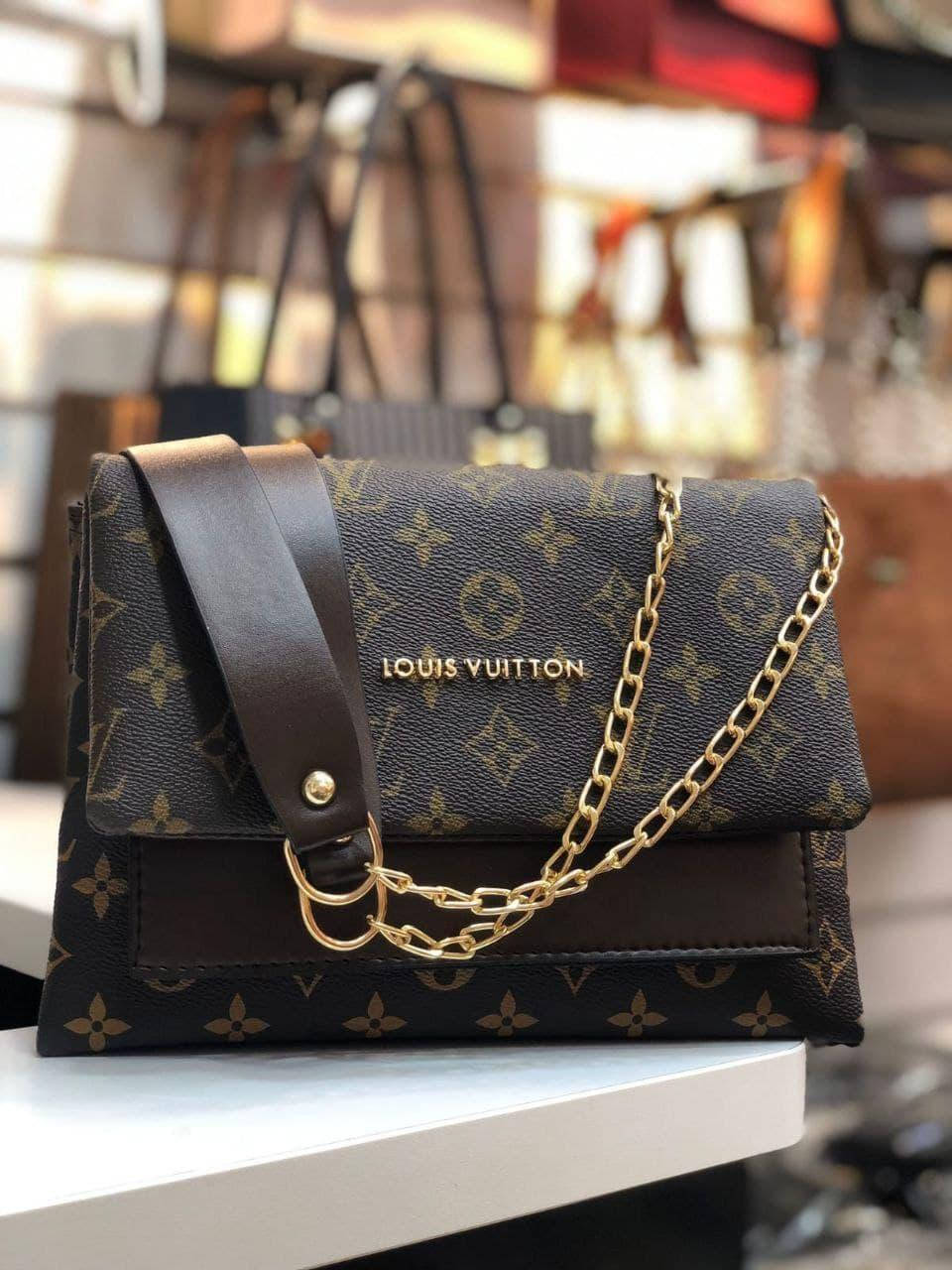 

Сумка коричневая женская Louis Vuitton Клатч Сумка Луи Витон Кросс-Боди, Коричневый