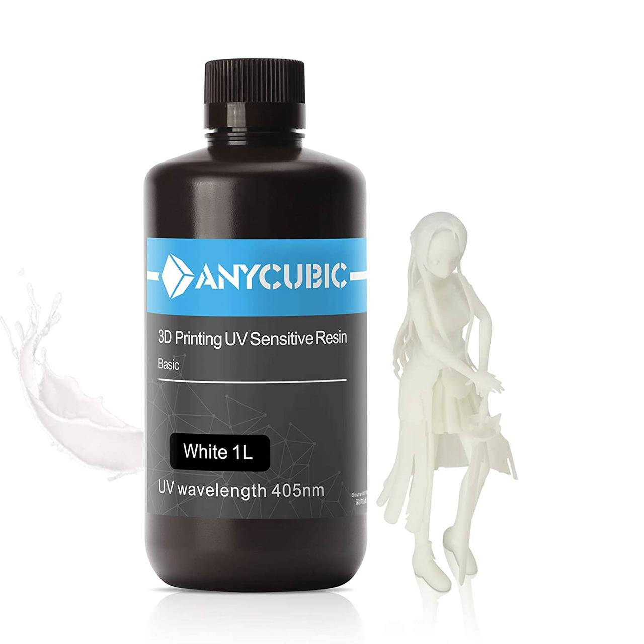 

Фотополимерная смола Anycubic (UV Resin) Basic белый, 1