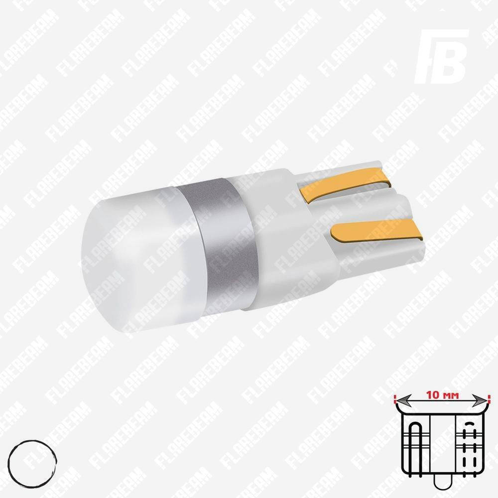 

Лампа LED цоколь T10 (W3W/W5W, бесцокольная), с линзой, 12 В, SMD 3030*01 (белый)