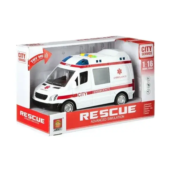 

Игрушечная машинка WenYi WY-590A Wenyi Скорая помощь со звуком и светом