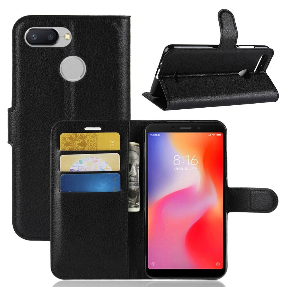 

Чехол-книжка Litchie Wallet для Xiaomi Redmi 6 Черный