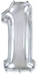 

Фольгированная цифра Flexmetal 40" (100 см) 1 серебро, Серебристый